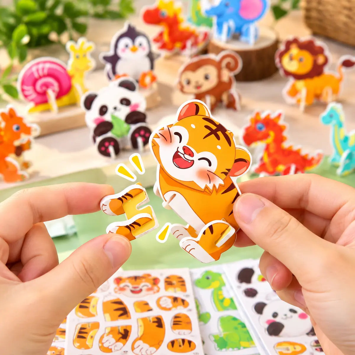 Wooden 3D Animal Puzzles Toys For Kids (Random Design) (2025-33)
