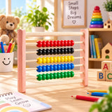 Wooden Abacus Counting Colorful Beads Set for Kids (2025-36)