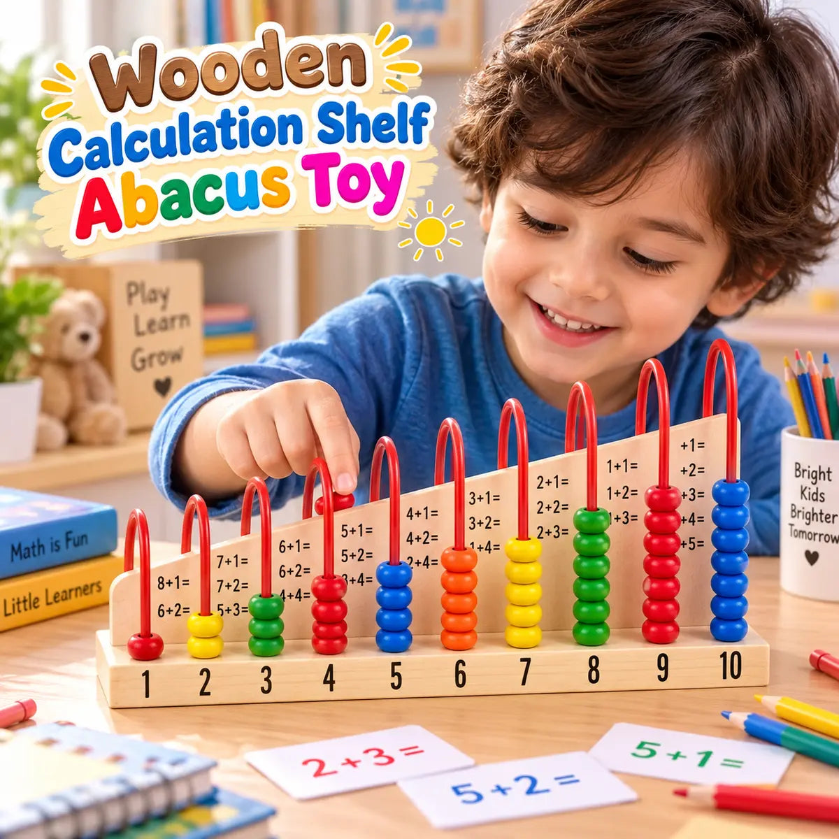 Wooden Calculation Shelf Abacus Toy For Kids | 2025-10