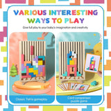 Wooden Educational & Colorful Geometric Versatile Blocks (YHM-89)
