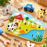 Wooden Farm-Themed Screw Board For Kids (2025-20)