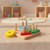 Wooden Geometric Shape Matching Blocks For Kids (2025-56)