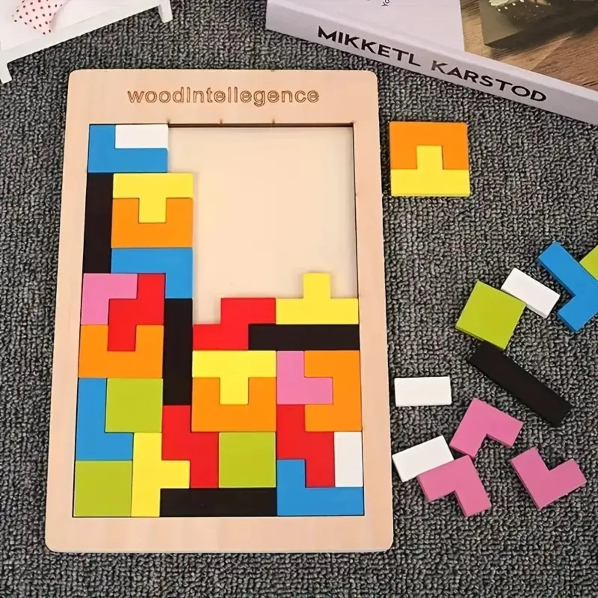 Wooden Intelligence 40 Pcs Russian Puzzle Blocks (XY-6214A)