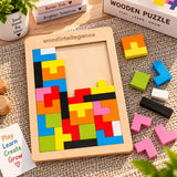 Wooden Intelligence 40 Pcs Russian Puzzle Blocks (XY-6214A)