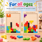Wooden Intelligence 40 Pcs Russian Puzzle Blocks (XY-6214A)