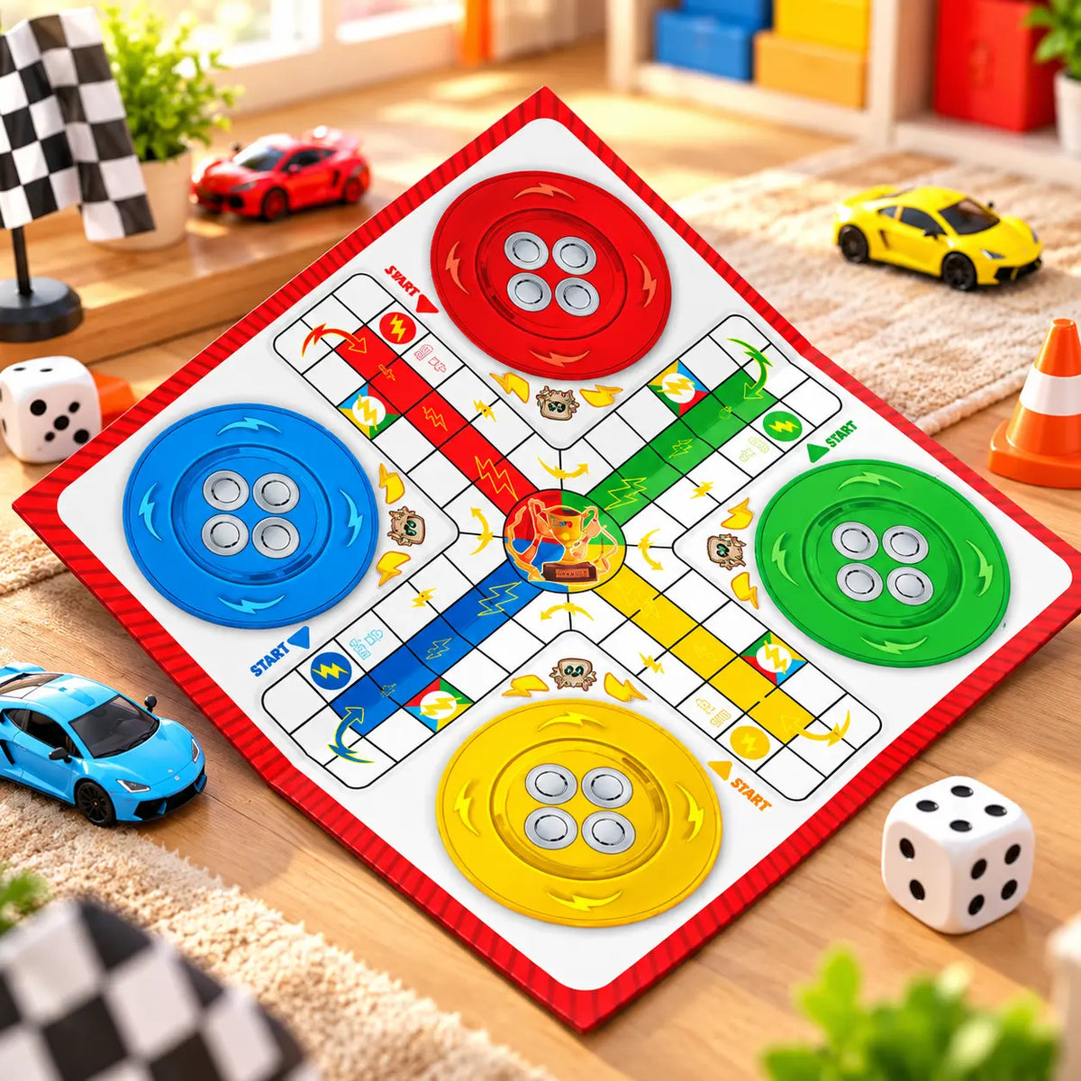 Wooden Ludo & Snakes Ladder Board Game for Kids & Family Toynix.pk