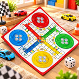 Wooden Ludo & Snakes Ladder Board Game Set for Kids & Family (Random Design | 7951)