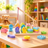 Wooden Magnetic Fishing & Shape Sorting Toy (2025-54)