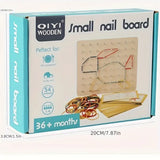 Wooden Montessori Geometry Creative Peg Board For Kids (2025-28)