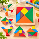 Wooden Tangram Intelligence Puzzle For Kids (2025-49)