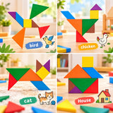 Wooden Tangram Intelligence Puzzle For Kids (2025-49)