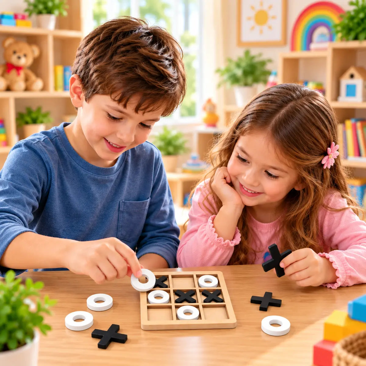 Wooden Tic-Tac-Toe Puzzle Game (2025-48)