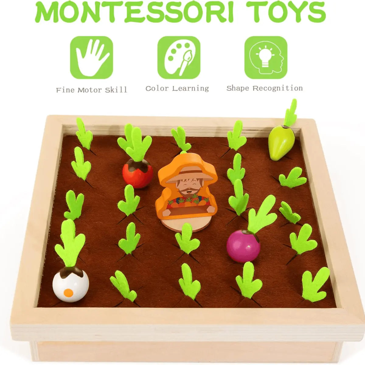 Wooden Vegetable Harvest Learning Game (YT-3688)