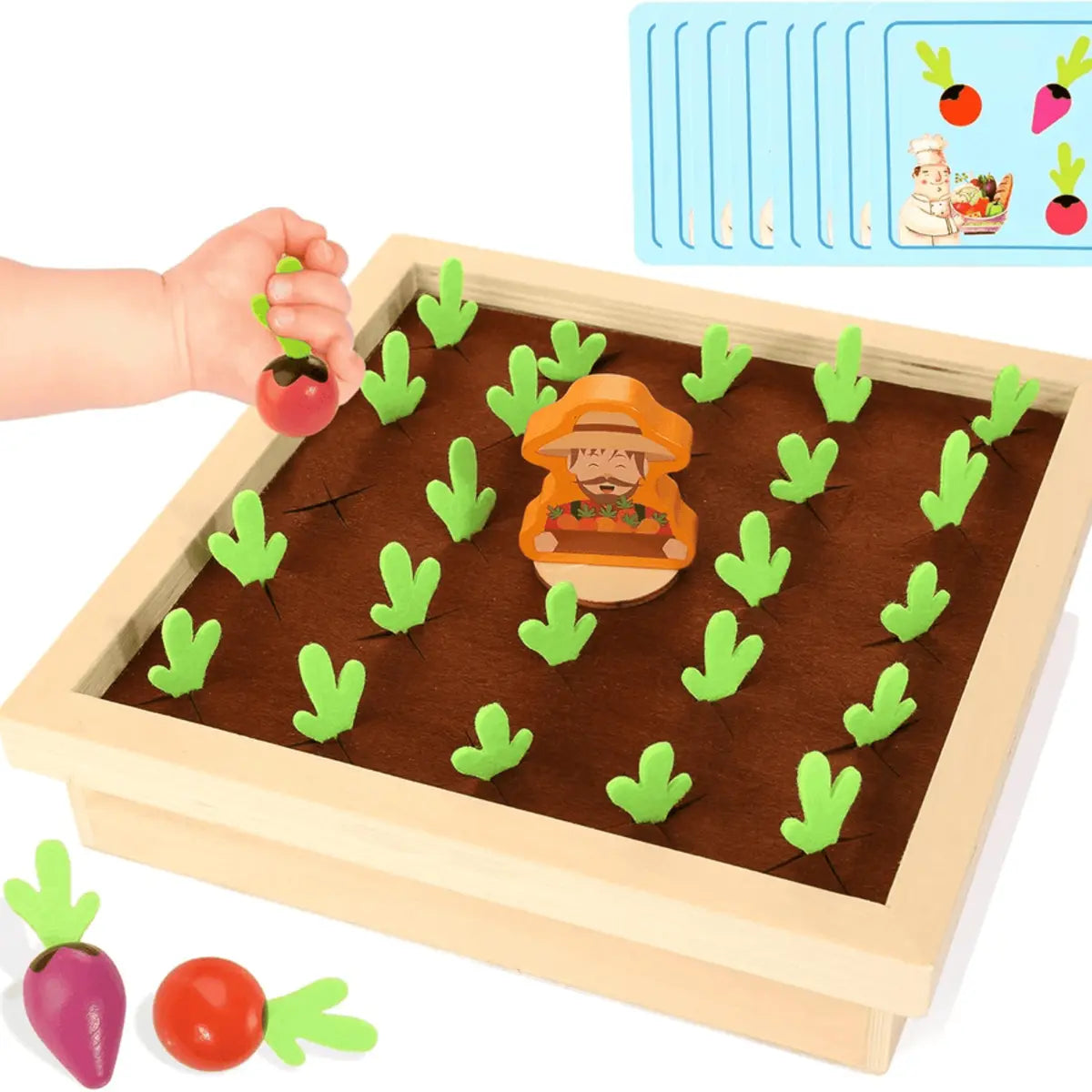 Wooden Vegetable Harvest Learning Game (YT-3688)