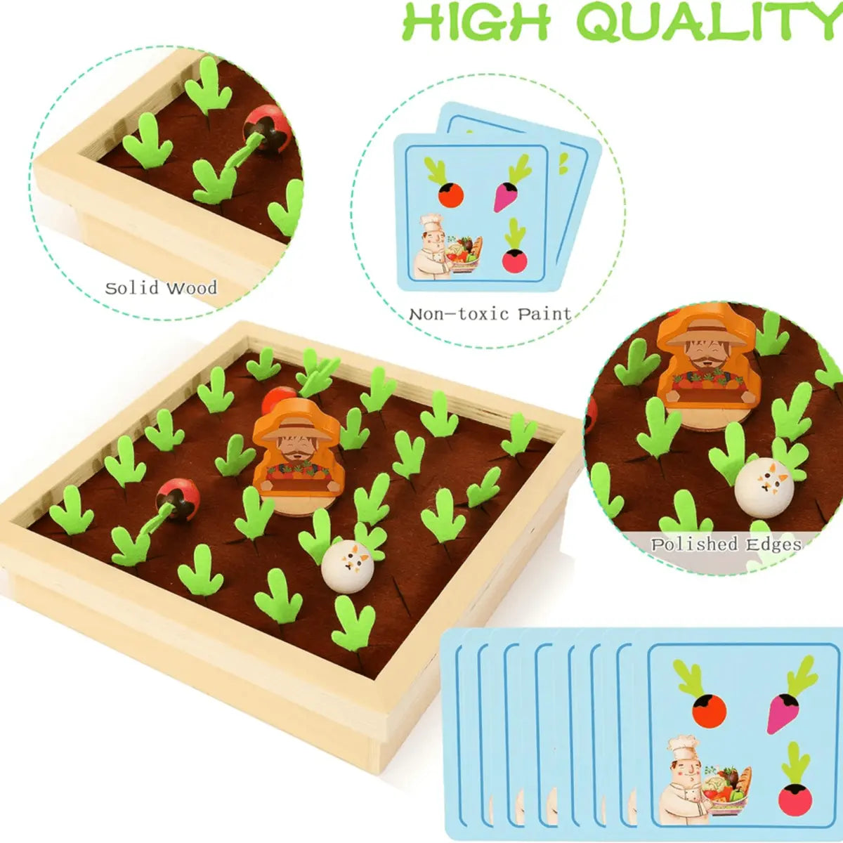 Wooden Vegetable Harvest Learning Game (YT-3688)