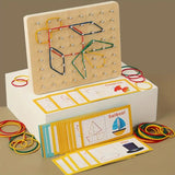Wooden Montessori Geometry Creative Peg Board For Kids (2025-28)