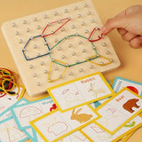 Wooden Montessori Geometry Creative Peg Board For Kids (2025-28)