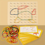 Wooden Montessori Geometry Creative Peg Board For Kids (2025-28)