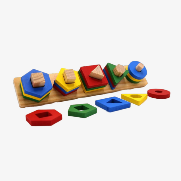 Wooden Educational Geometric Shape Blocks For Kids | 2025-11