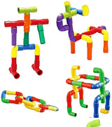 Colorful Creative Pipe Puzzle Building Blocks for Kids (5115AB)