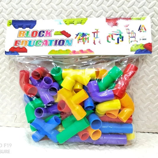Colorful Creative Pipe Puzzle Building Blocks for Kids
