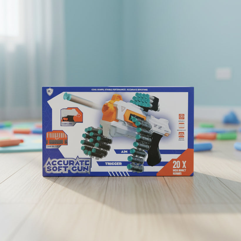 Soft Bullet Blaster Gun with Foam Darts (CH18-20)