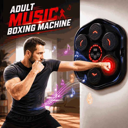 Adult music boxing machine wall mounted smart boxing trainer with LED lights and Bluetooth music