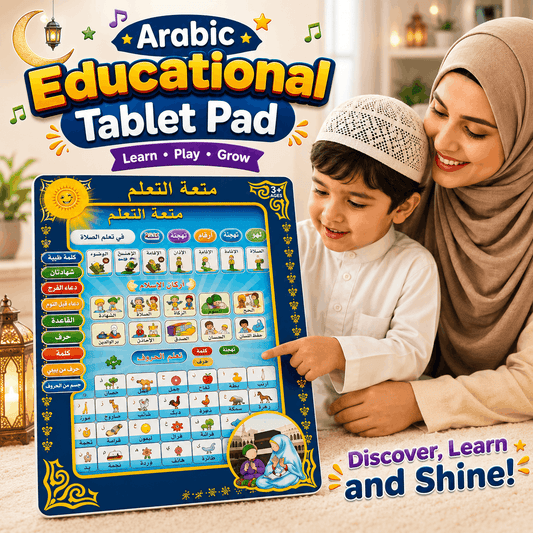 Arabic Educational Tablet Pad for Kids with Arabic Alphabet and Islamic Learning