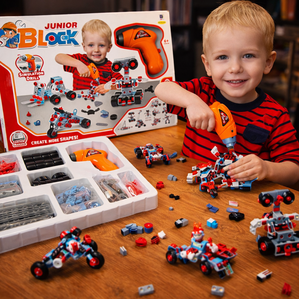 Junior Engineer Blocks With Simulation Drill For Kids (286 Pcs)