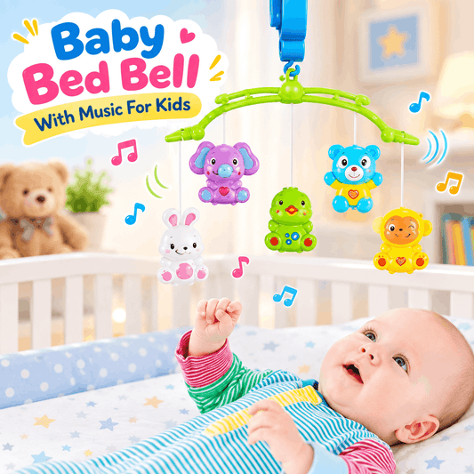 Baby Bed Bell With Music and Colorful Hanging Toys for Infants