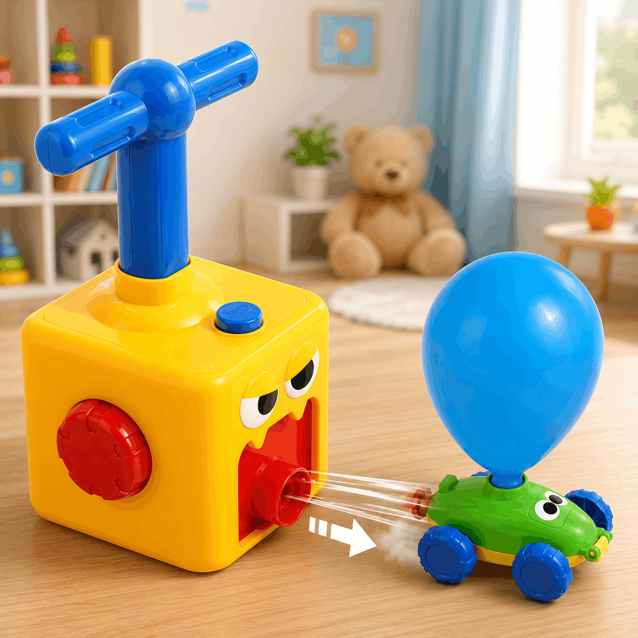 Balloon Powered Car Toy Set for Kids | Air Powered Car