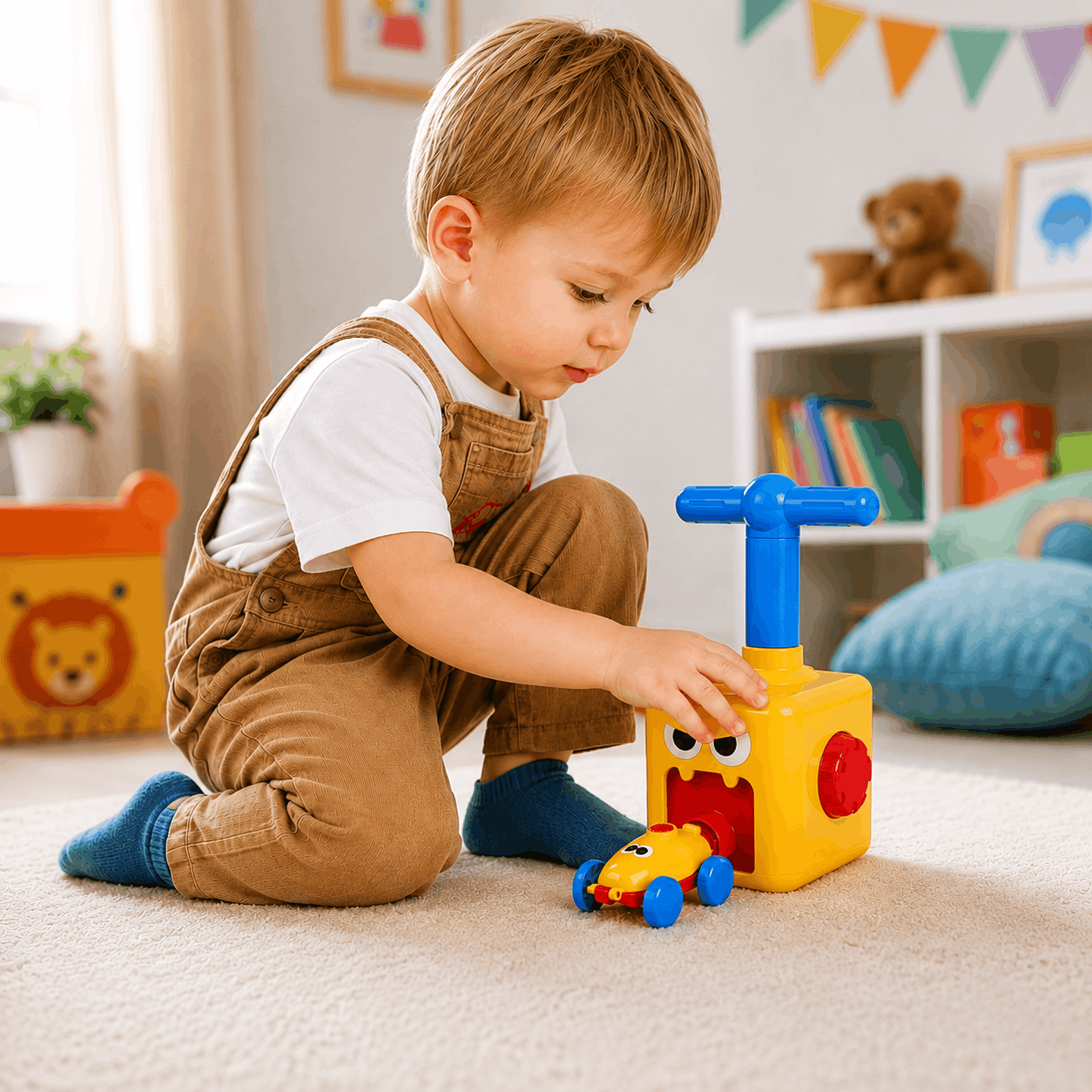 Balloon Powered Car Toy Set for Kids | Air Powered Car