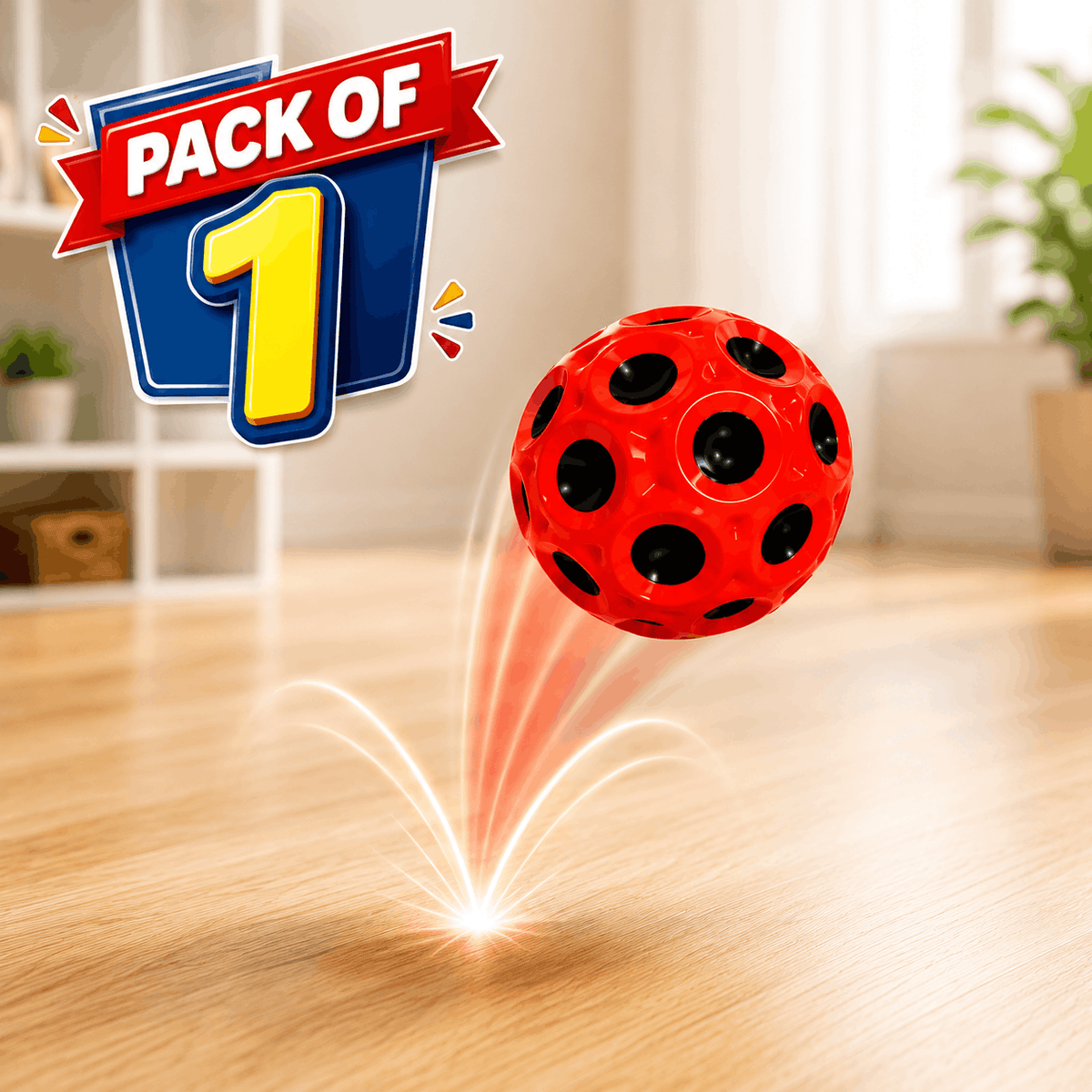 Bouncy Ball Anti-Fall Moon Shape Colorful Ball for Kids