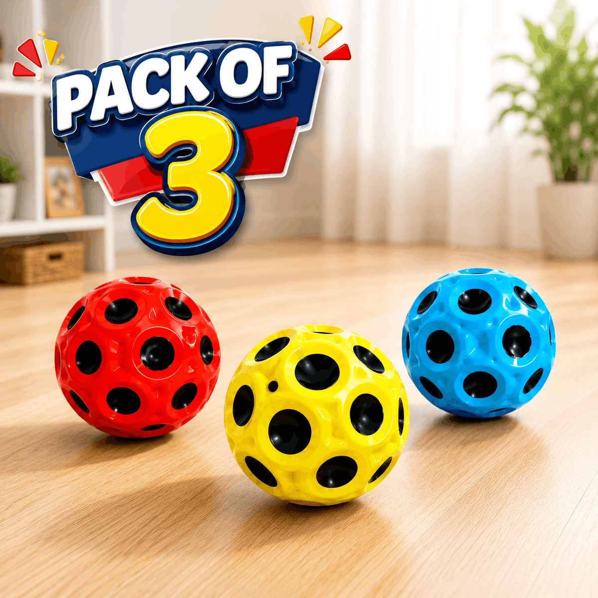 Bouncy Ball Anti-fall Moon Shape (Random Color)