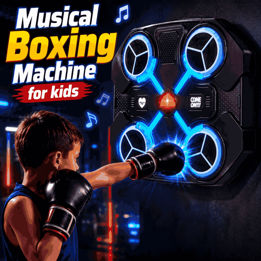 Musical Boxing Machine for Kids with Lights and Interactive Punching Targets