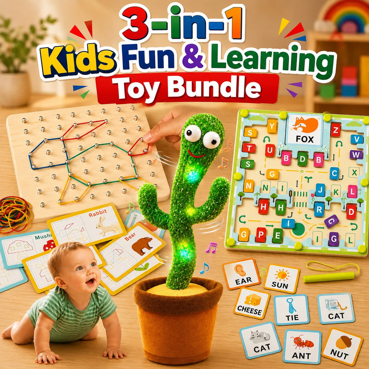 3-in-1 Kids Fun & Learning Toy Bundle (2025-18/2025-28/02)