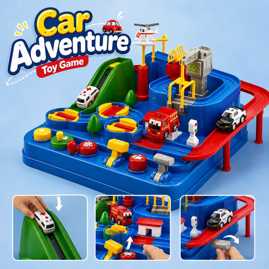 Car Adventure Toy City Rescue Set with Mini Vehicles for Kids