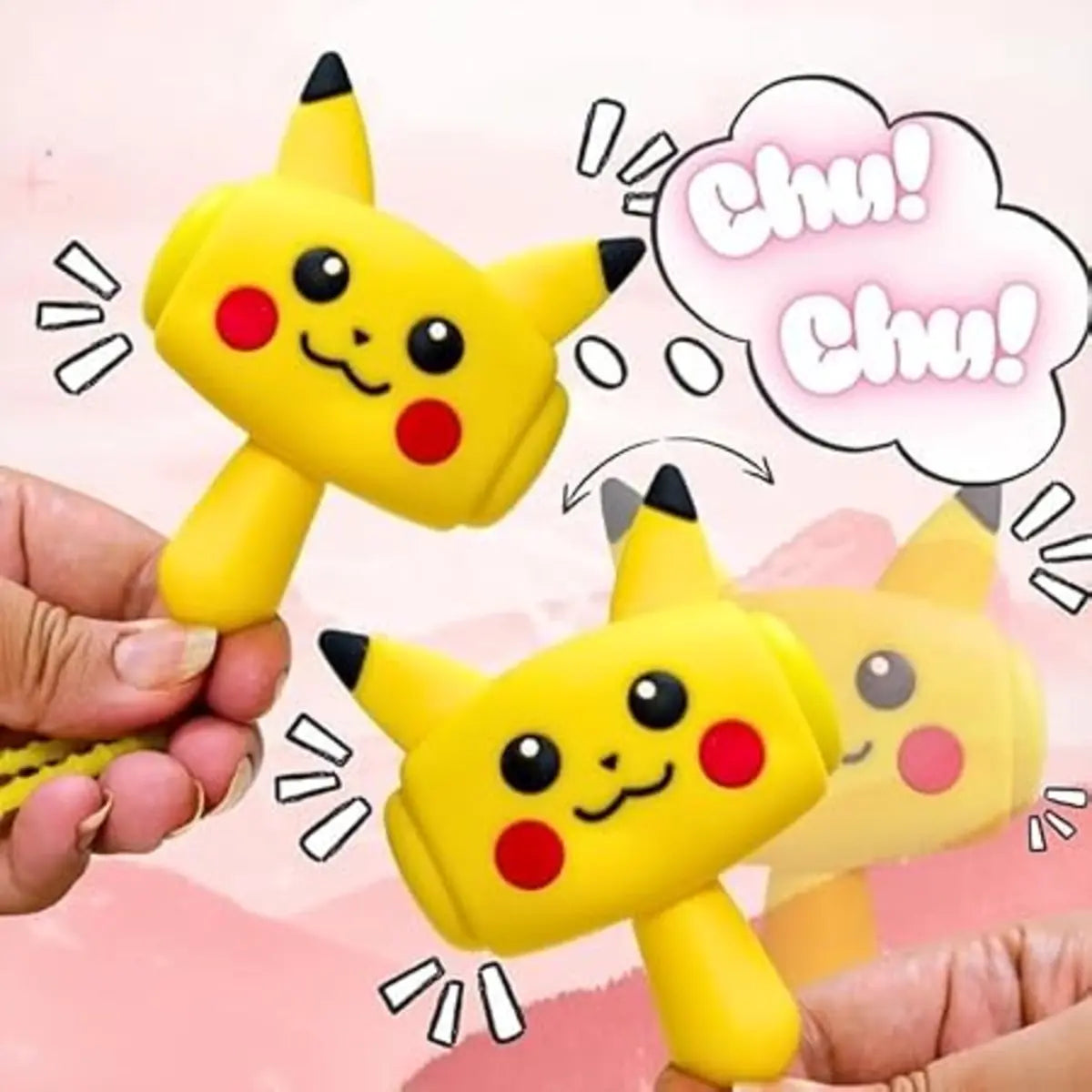Cartoon Animal Chu Chu Hammer Musical Keychain Toy (Random Character | BBO4)