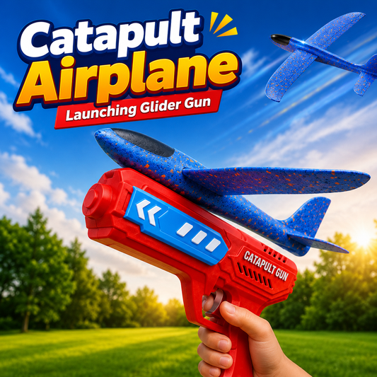 Catapult Airplane Launching Glider Gun Toy for Kids