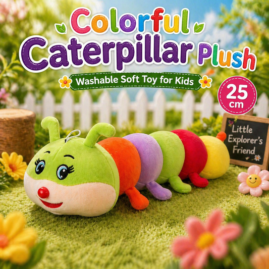 Colorful Caterpillar Plush washable Soft Toy for Kids | 25cm