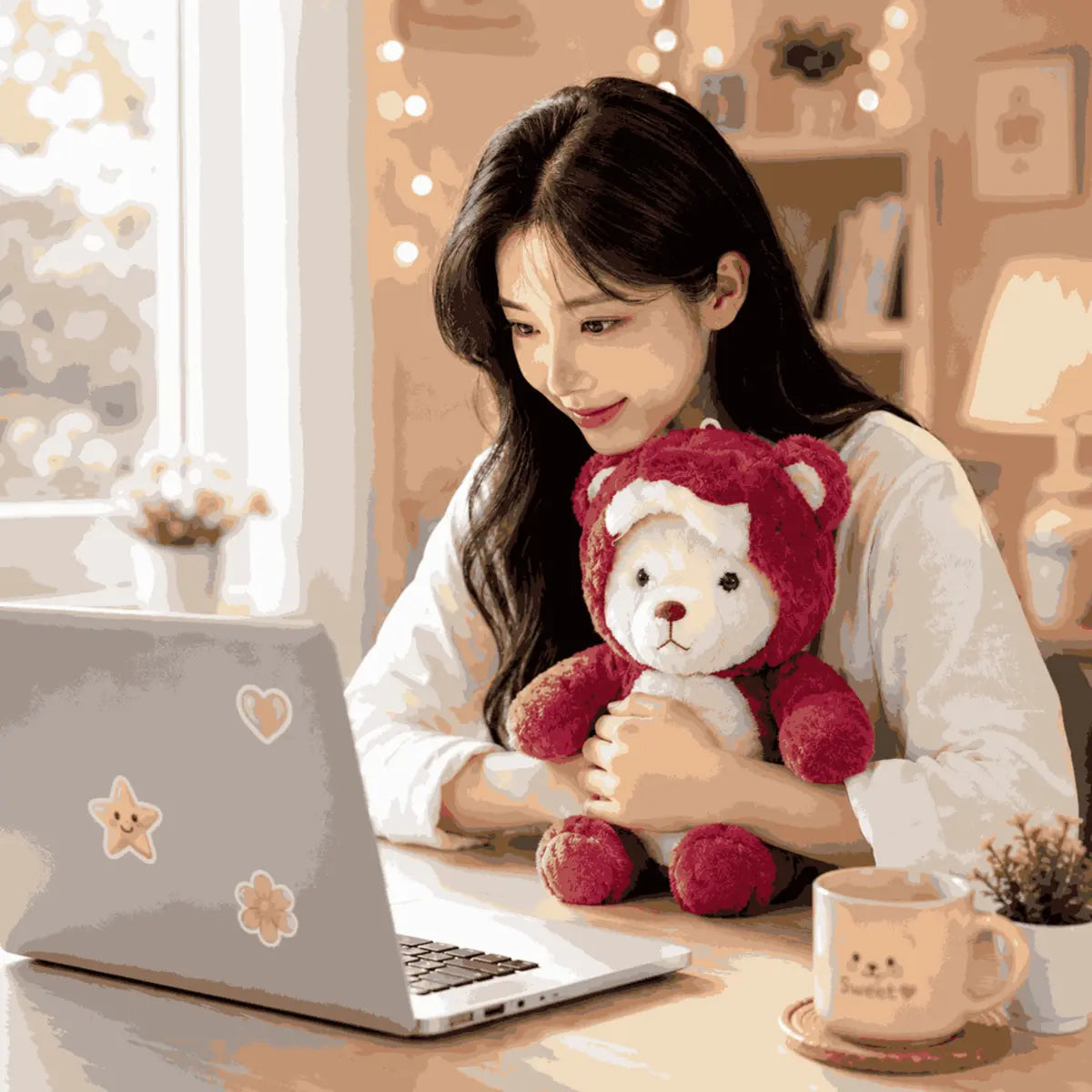 Cute Hoodie Bear Soft Plush Toy for kids (30cm | LG7)