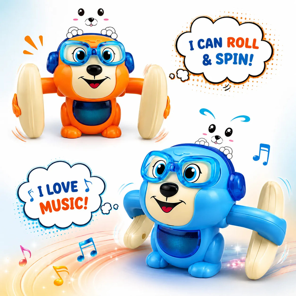 Dancing Monkey Toy with Headphones & Glasses (116-1)