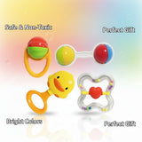 4 Pcs Baby Rattle Set – Colorful Hand Rattle Toys for Newborn & Infants (K225D22)