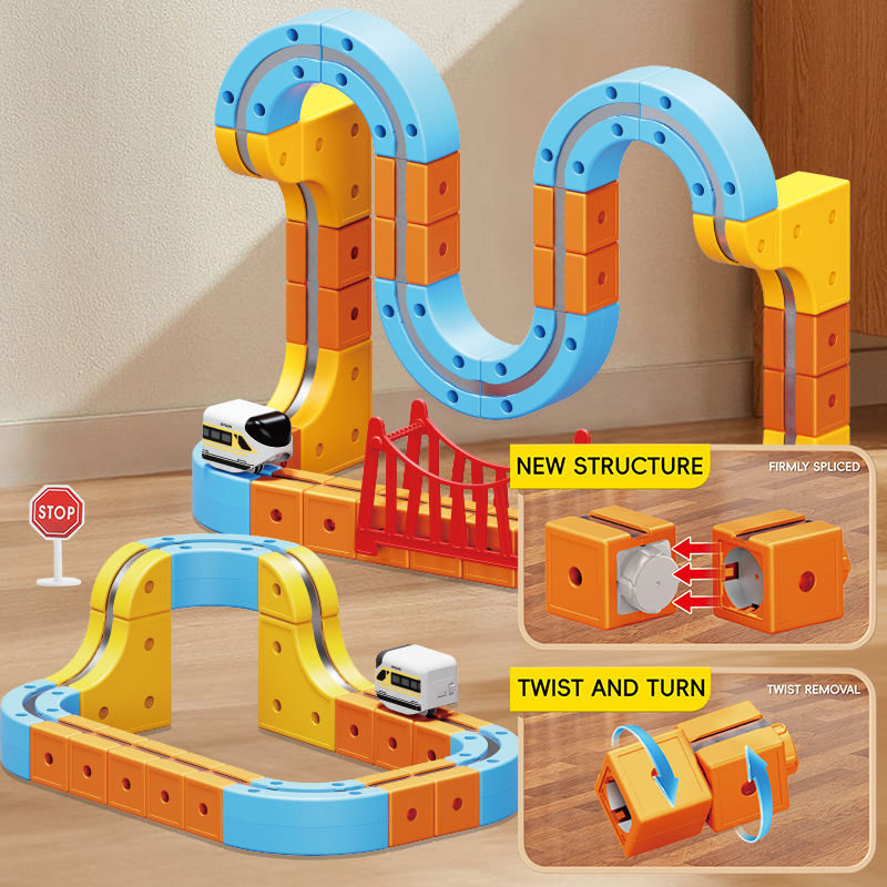 Magnetic Rail Electric Train Set for Kids - 67 Pcs (GD10)