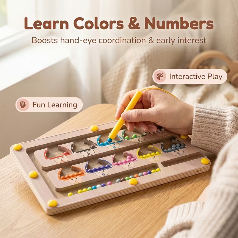 Magnetic Colors & Numbers Matching Maze Game (2025-23/BTE-005C)