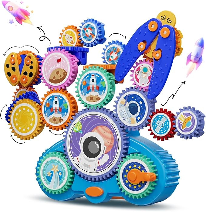 Gear Building Electric & Manual Engineering Learning Blocks for Kids (217)