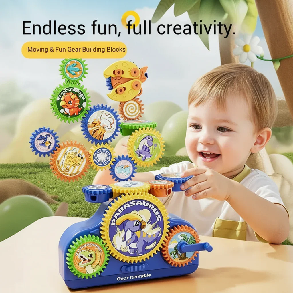 Gear Building Electric & Manual Engineering Learning Blocks for Kids