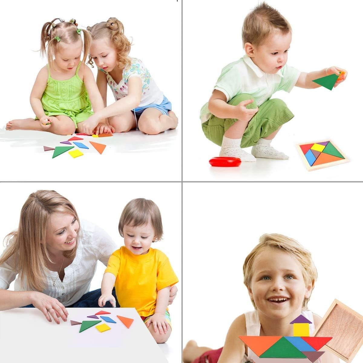 Wooden Tangram Intelligence Puzzle For Kids (2025-49)
