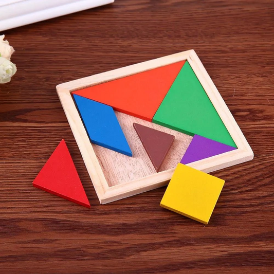 Wooden Tangram Intelligence Puzzle For Kids 
