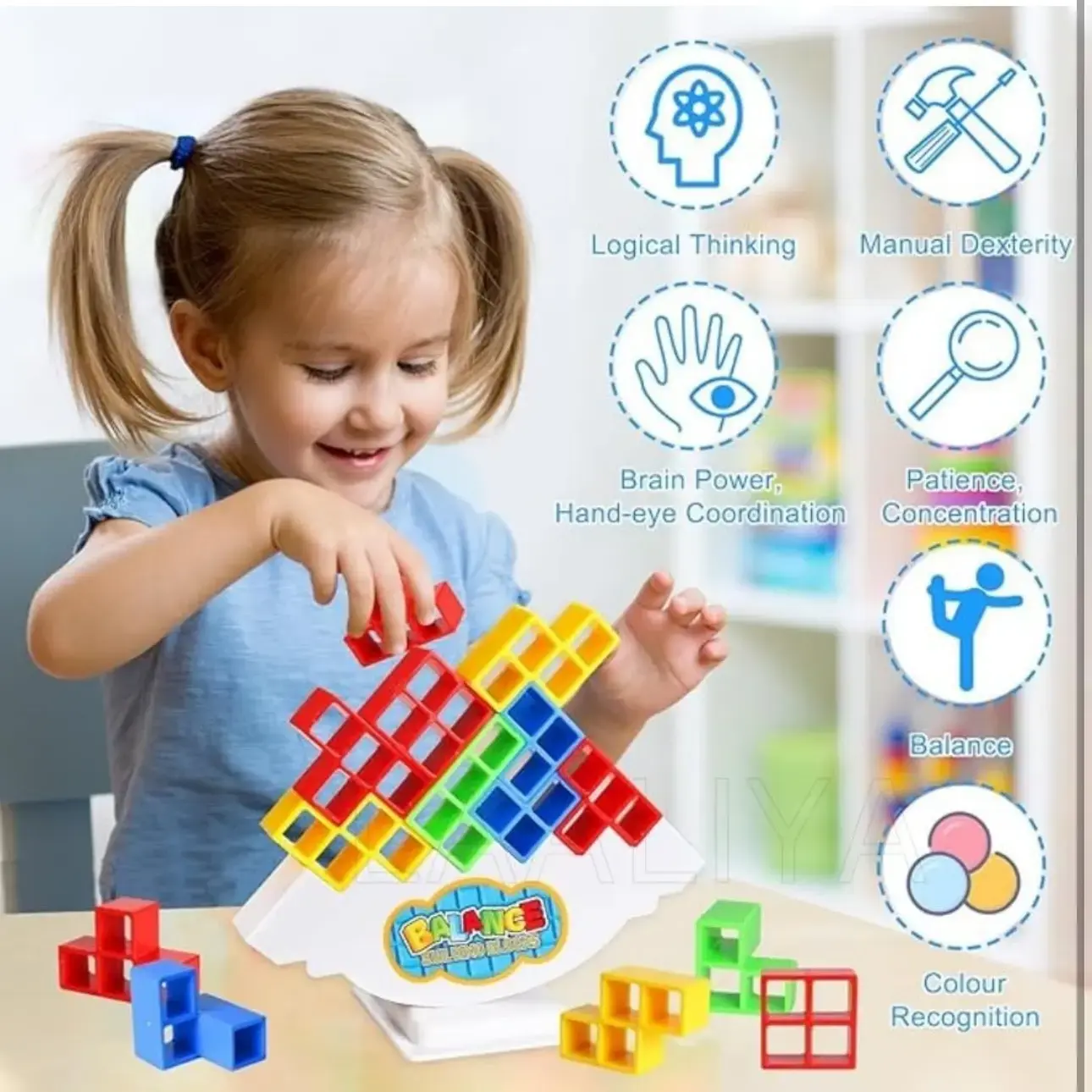 Tetra Balance Building Blocks Puzzle Game for Kids